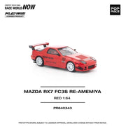 Pop Race 64-0343 1/64 Mazda RX7 FC3S Re-Amemiya Red
