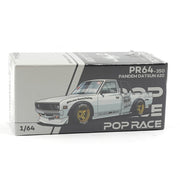 Pop Race 1/64 Pandem Datsun 620 White
