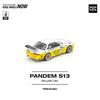 Pop Race 64-0361 1/64 Pandem Silvia S13 2020 D1 Lights Yellow/White