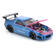 Pop Race 1/64 Mazda RX7 FCS3 Re-Amemiya Street 7 Chrome