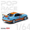 Pop Race 64-NR34-GULF 1/64 Nissan Skyline GTR R34 Gulf Oil Livery