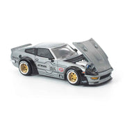Pop Race 640410 1/64 Pandem 280ZX Raw Metal