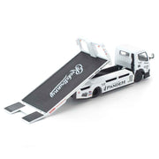 Pop Race 640484 1/64 Pandem Hino 300 Flatbed Transporter White New Tooling