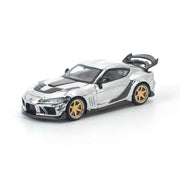 Pop Race PR640492 1/64 Darwin Pro 66G Wbk Supra A90 Silver Chrome