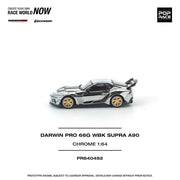 Pop Race PR640492 1/64 Darwin Pro 66G Wbk Supra A90 Silver Chrome