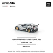 Pop Race PR640492 1/64 Darwin Pro 66G Wbk Supra A90 Silver Chrome