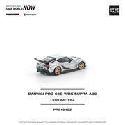 Pop Race PR640492 1/64 Darwin Pro 66G Wbk Supra A90 Silver Chrome