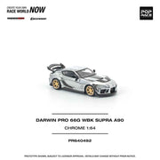 Pop Race PR640492 1/64 Darwin Pro 66G Wbk Supra A90 Silver Chrome