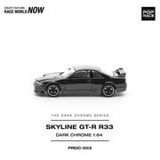 Pop Race DC003 1/64 R33 GT-R Dark Chrome