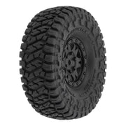 Proline PRO1022810 Toyo Open Country R/T Trail 1.0in Tyres Mounted Mini Impulse Black Wheels 4pcs SCX24