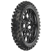 Proline 1022910 Dunlop Geomax MX33 V2 Bead CR4 Front Tire Mounted on Bullyspoke Black Wheel Promoto-MX