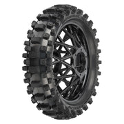 Proline 1023010 Dunlop Geomax MX33 V2 Bead CR4 Rear Tire Mounted on Bullyspoke Black Wheel Promoto-MX