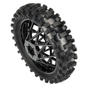 Proline 1023010 Dunlop Geomax MX33 V2 Bead CR4 Rear Tire Mounted on Bullyspoke Black Wheel Promoto-MX