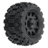 Proline 1024110 Badlands MX 1.85in All-Terrain Truck Tyres Mounted on Raid Black Wheels Grom