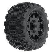 Proline 1024110 Badlands MX 1.85in All-Terrain Truck Tyres Mounted on Raid Black Wheels Grom