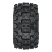 Proline 1024110 Badlands MX 1.85in All-Terrain Truck Tyres Mounted on Raid Black Wheels Grom
