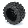 Proline 1024110 Badlands MX 1.85in All-Terrain Truck Tyres Mounted on Raid Black Wheels Grom