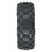 Proline PRO1024610 Badlands MX 1.9in Tyres mounted on Mach-10 Black Wheels 4pcs