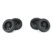 Proline PRO1024610 Badlands MX 1.9in Tyres mounted on Mach-10 Black Wheels 4pcs