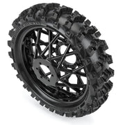 Proline PRO1024710 Dunlop Geomax MX14 V2 Bead CR4 Rear Tyre Mounted on Bullyspoke Black Wheel Promoto-MX