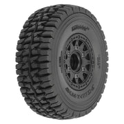 Proline PRO1024811 Mirage TT 2.2in/3.0in Belted SCT Tyres Mounted on Raid Black Wheels 2pcs