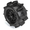 Proline PRO1024910 Sand Paw HP Belt 2.8in Sand Truck Tyres Mounted on Raid Black Wheels 2pcs