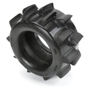 Proline PRO1024910 Sand Paw HP Belt 2.8in Sand Truck Tyres Mounted on Raid Black Wheels 2pcs