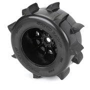 Proline Sand Paw HP Belted 3.8 inch Monster Truck Tyres Mounted on 17mm Black Raid Wheels 2pcs PRO1026810