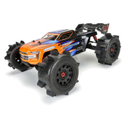 Proline Sand Paw HP Belted 3.8 inch Monster Truck Tyres Mounted on 17mm Black Raid Wheels 2pcs PRO1026810