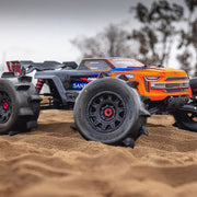 Proline Sand Paw HP Belted 3.8 inch Monster Truck Tyres Mounted on 17mm Black Raid Wheels 2pcs PRO1026810