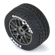 Proline Goodyear Eagle Mounted Rain Tyre Set F/R, Gray, Losi NASCAR