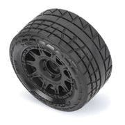 Proline 1028710 Menace F/R Tyre Mounted on 12mm Black Raid Wheels Granite Grom