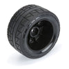 Proline 1028710 Menace F/R Tyre Mounted on 12mm Black Raid Wheels Granite Grom