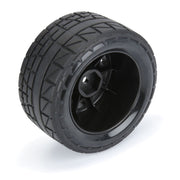 Proline 1028710 Menace F/R Tyre Mounted on 12mm Black Raid Wheels Granite Grom