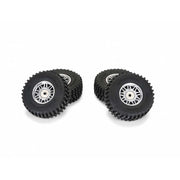 Proline 1028810 Flat Iron F/R Tyre Set Mounted on Chrome Diablo Wheels Arrma Typhon Grom