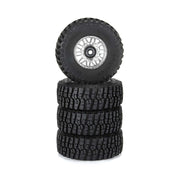 Proline 1028810 Flat Iron F/R Tyre Set Mounted on Chrome Diablo Wheels Arrma Typhon Grom