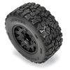 Proline 1029910 Jaeger HP Belted 2.8in F/R Monster Truck Tyres Mounted on Black Raid Wheels 2pcs