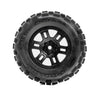 Pro-Line Badlands F/R Tyres Mounted on Black Split Six Wheels 2pcs Arrma Mini Kraton