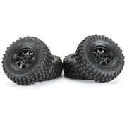 Proline 1030610 1/30 BFG Krawler KX F/R Tyre Set Mounted on Black Icon Nuevo Wheels Axial SCX30