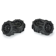 Proline 1031110 Dumont F/R Tyre Set Mounted on Black Raid Wheels Arrma Granite Grom