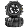 Pro-Line Dumont Front / Rear MT Tyres Mounted on Black Split Six Wheels 2pcs - Arrma Mini Kraton