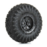 Proline 1031910 1/30 Aztek F/R Tyre Set Mounted on Black Clobber Wheels. Axial SCX30