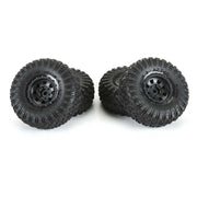 Proline 1031910 1/30 Aztek F/R Tyre Set Mounted on Black Clobber Wheels. Axial SCX30