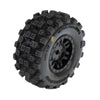 Pro-Line Badlands MX Tyres Mounted on Black Split Six Wheels 4pcs Arrma Mojave Grom