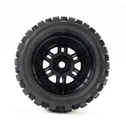 Pro-Line Badlands MX Tyres Mounted on Black Split Six Wheels 4pcs Arrma Mojave Grom