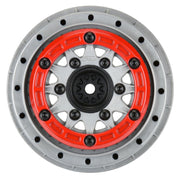 Proline 281105 1/10 Raid Bead-Loc F/R 2.2in/3.0in SC Wheels Red/Gray 2pcs
