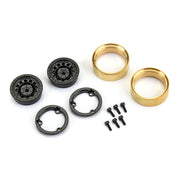 Proline 2812-00 Rock Shooter 1.0in Black Brass Internal Bead-Loc 7mm Wheels