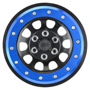 Proline PRO283800 Steelies Blue/Black 2.9in Stamped Steel Dual Offset Wheels for Axial SCX6