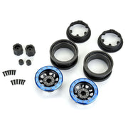 Proline PRO283800 Steelies Blue/Black 2.9in Stamped Steel Dual Offset Wheels for Axial SCX6