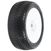 Proline PRO9041233 1/8 Hole Shot 2.0 S3 Front/Rear Off-Road Buggy Tyres Mounted on 17mm White Wheels 2pcs